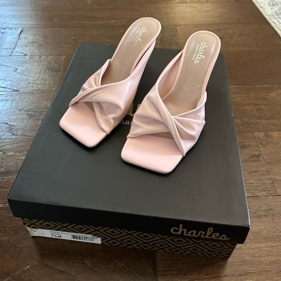 Charles David- Women's Pink Heeled Sandal size 7.5-Bertha style Brand New - Picture 5 of 13